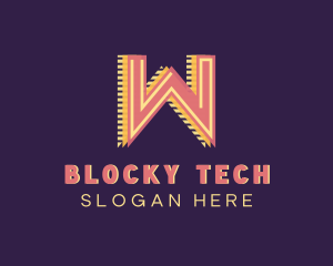 Blocky - Advertising Company Letter W logo design