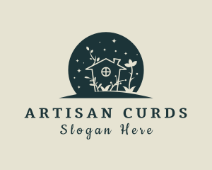 House Floral Garden  logo design