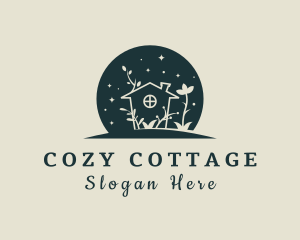 Cottage - House Floral Garden logo design