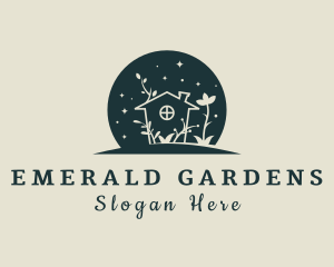 House Floral Garden  logo design