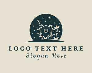 Tiny House - House Floral Garden logo design