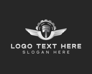 Cog - Piston Motor Automotive logo design