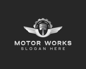 Motor - Piston Motor Automotive logo design