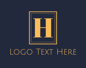 Instagram - Gold H Emblem logo design