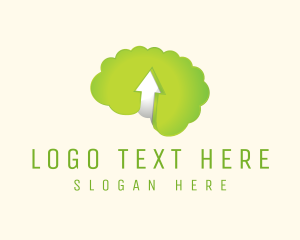 Upload - Green Arrow Brain logo design