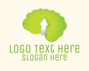 Brain - Green Brain logo design