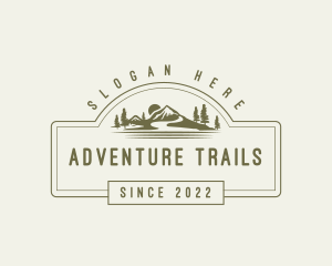 Mountain Trekking Adventure logo design