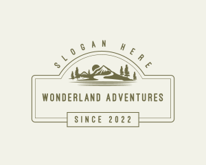 Mountain Trekking Adventure logo design