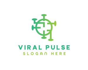 Virus - Green Virus Circuitry logo design