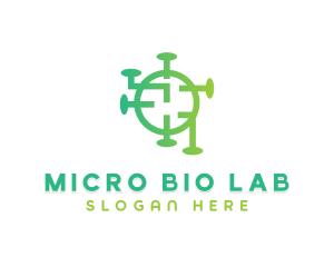 Microbiologist - Infectious Germ Virus logo design