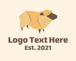 Toy Shop - Livestock Sheep Origami logo design
