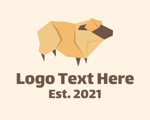 Farmer - Livestock Sheep Origami logo design