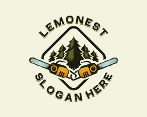 Forest Lumberjack Chainsaw Logo