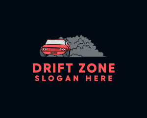 Drift - Red Car Drifting logo design