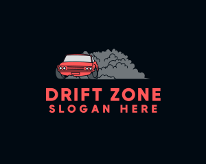 Red Car Drifting logo design