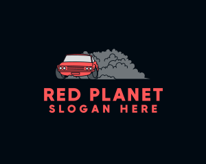 Red Car Drifting logo design