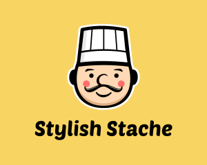 Moustache - Restaurant Chef Cartoon logo design