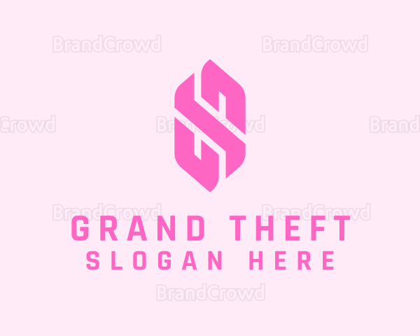 Pink Beauty Letter S Logo