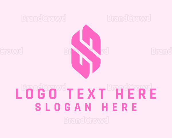 Pink Beauty Letter S Logo