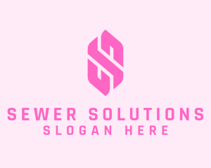 Pink Beauty Letter S  logo design