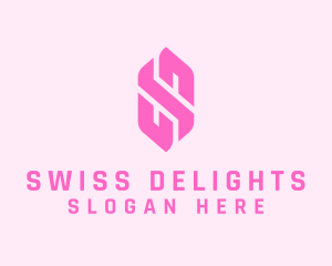 Pink Beauty Letter S  logo design