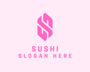 Pink Beauty Letter S  logo design