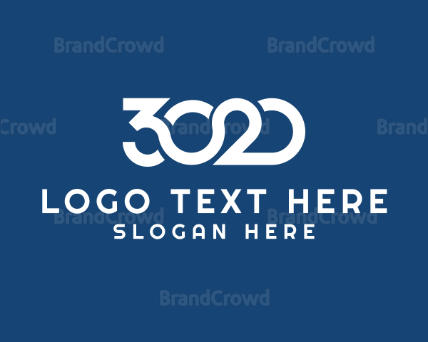 Digital Number 3020 Business Brand Logo