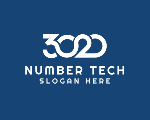 Digital 3020 Number  logo design