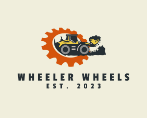 Wheel Loader Machine logo design