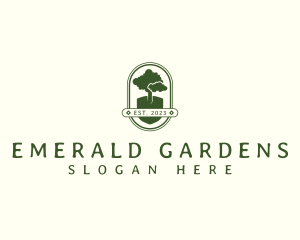 Garden Shovel Tree logo design