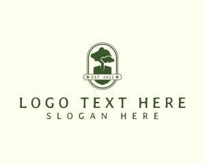 Tree - Garden Shovel Tree logo design