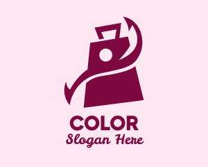 Purple Hand Bag  Logo