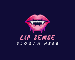 Sexy Lips Vampire logo design