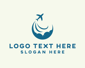 Tourist - Cloud Plane Travel Agency logo design