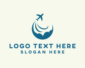 Destination - Cloud Plane Travel Agency logo design