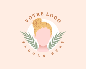 Woman - Nature Hair Dye logo design