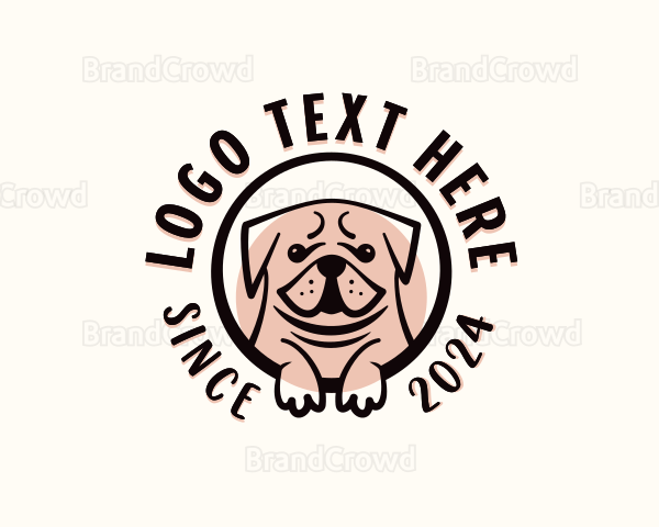 Pug Puppy Dog Logo