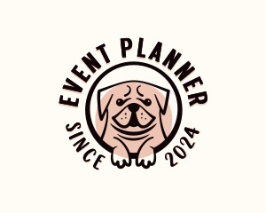 Spike Collar - Pug Puppy Dog logo design