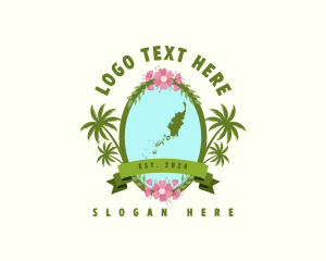 Travel - Palau Tourism Map logo design