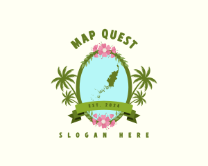 Palau Tourism Map logo design