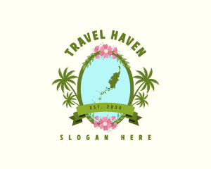 Tourism - Palau Tourism Map logo design