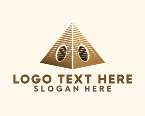 Historical - Modern Creative Tech Pyramid logo design