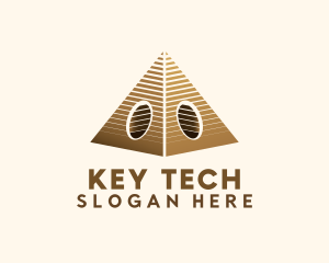 Modern Creative Tech Pyramid  logo design