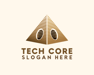 Modern Creative Tech Pyramid  logo design