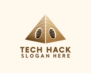 Modern Creative Tech Pyramid  logo design