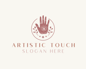 Mystic Eye Hand Meditation logo design