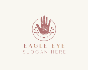 Mystic Eye Hand Meditation logo design