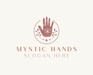 Mystic Eye Hand Meditation logo design