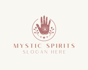 Mystic Eye Hand Meditation logo design