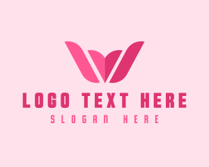 Cosmetic Vlog - Feminine Flower Letter W logo design